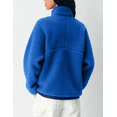 thumbnail image 4 of Fleece Pullover Women Long Sleeve Half Zip Sherpa Jacket Warm Sweatshirts with Side Pockets, 4 of 6