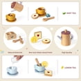 thumbnail image 3 of Juego de té de madera KizKnows, 19 piezas, juego de simulación para niños pequeños, 3 of 9