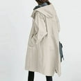 thumbnail image 4 of Belted Trench Coat Women, Mid-Length Rain Jacket, Casual Fall Trench Khaki Xxl , Coat, 4 of 4