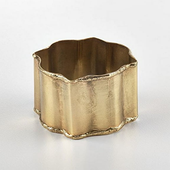 Fennco Styles Collection Classic Design Napkin Ring - 2 Colors - Set of 4 (Gold)