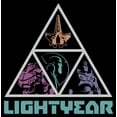 thumbnail image 2 of Junior's Lightyear Triangle Logo  Graphic Tee Black Small, 2 of 3