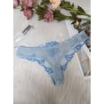 thumbnail image 3 of Tangas con bordado floral, bragas elásticas de malla transparente, lencería y ropa interior sexy para mujer, 3 of 5