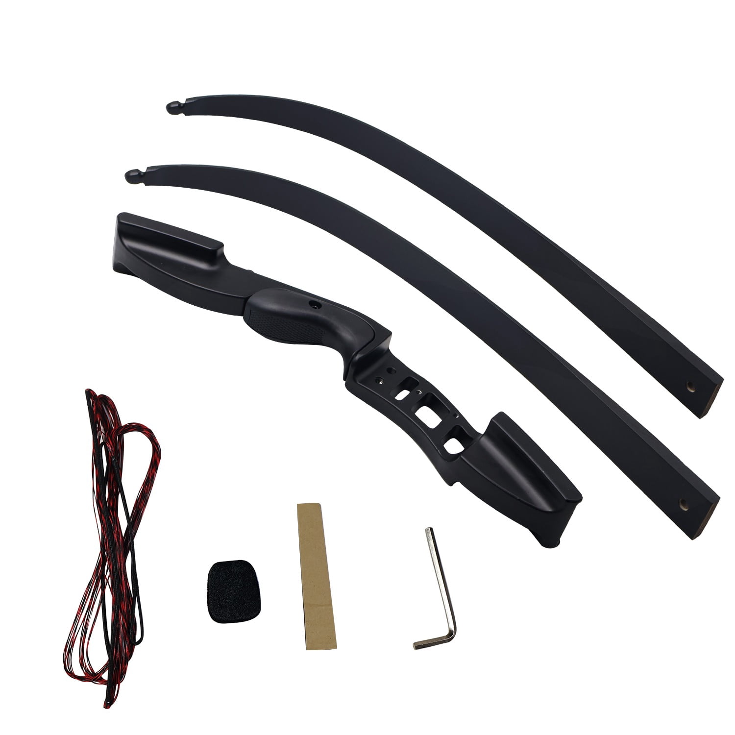 Piaoyu Archery 54" Takedown Recurve Bow and Arrows Set Hunting Longbow Metal Riser Right Hand 40 Lbs Package Kit with Accessories for Shooting Practice