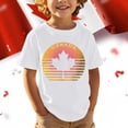 thumbnail image 3 of T-Shirt Garçon Canada Drapeau Canadien Col Rond Manches Courtes Blouse Filles Fête de l'Indépendance Canadienne T-Shirts Graphiques Filles T-Shirt Graphique Fête du Canada, 3 of 5