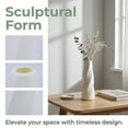 thumbnail image 2 of REGALWOVEN Clear Plastic Bud Vase, Unbreakable Modern Decorative Vase for Home Decor Creamy White 2.8"L x 2.8"W x 8.3"H, 2 of 5