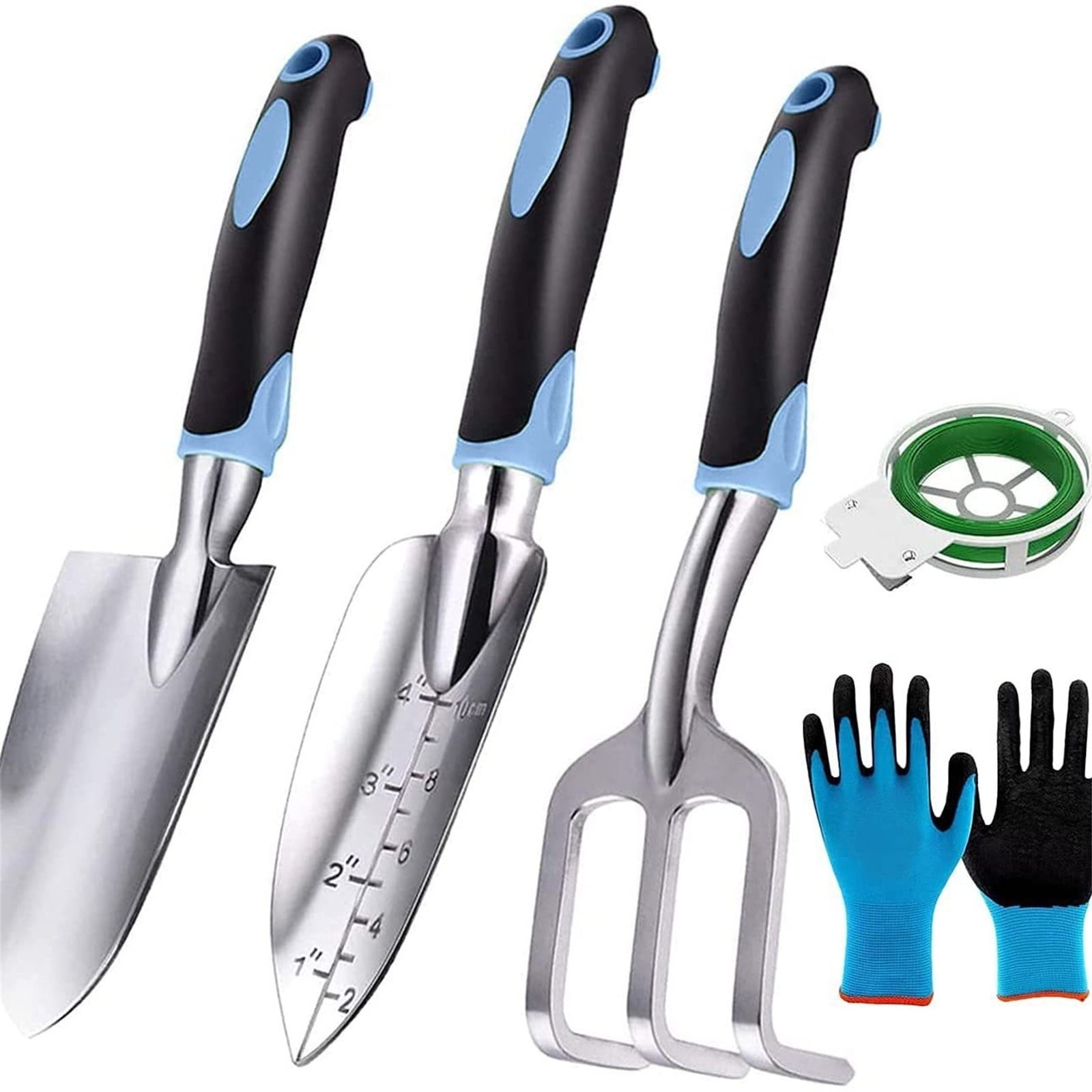 Garden Tool Set 6-Piece, Essential For Yard Maintenance, With Durable Handles For Home Gardeners, Lawn Care, Planting & Pruning