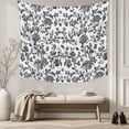 thumbnail image 5 of Black Flower Small Tapestry for Bedroom Wall Hanging Tapestry, Vintage Farmhouse Boho Leaf Spring Plant Ceiling Backdrop Tapestries Poster Blanket Wall Decor for Teens Room Living Room Dorm 23" x 28", 5 of 8
