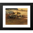 thumbnail image 2 of Wilhelm Kuhnert 14x12 Black Modern Framed Museum Art Print Titled - Hyane (1905), 2 of 5