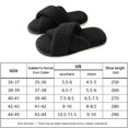 thumbnail image 2 of Zapatillas de casa con correa cruzada, pantuflas deslizantes para interiores y exteriores para mujer (negro 44-45), 2 of 9