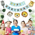 thumbnail image 6 of Ezzo Birthday Party Decoration Jungle Theme Banner and Forest Animal Foil Balloon Set, 6 of 7