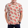 thumbnail image 2 of Cauagu Crab Lobster 1 Print Men's Polo Shirts, Short-Sleeve Polo Shirts for Men Performance Golf Shirt Athletic Casual Collared T-Shirt-3X-Large, 2 of 8