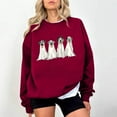 thumbnail image 2 of Lcziwo Ghost Sweatshirt Women Crew Neck Spooky Graphic Cute Sweater Happy Halloween Spooky Season Tops Long Sleeve Casual Fashion 2025 Pullover Red,XXL, 2 of 4