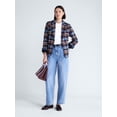 thumbnail image 3 of Free Assembly Women's and Women's Plus The Belmont Plaid Single Breasted Blazer, Sizes XS-4X, 3 of 6