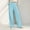 Blue, variant on FUNUONY Women's Wide Leg Dress Pants Work Pants Work Business Casual Office Trousers Slacks High Waist Palazzo Pants Solid Color Cotton Blend Elastic Waist Long Wide Leg Pants Black L