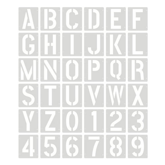 36x Letter Stencil Decoration Wall Painting Templates Multifunctional 4 inch Alphabet Stencils for Painting Porch Signs DIY