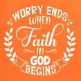 thumbnail image 5 of Wild Bobby Worry Ends When Faith In God Begins Inspirational/Christian Men Graphic Tee, Orange, 3X-Large, 5 of 5