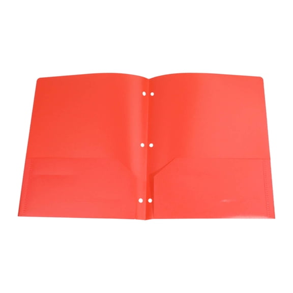 2/1PCS Plastic File Folders with Pockets, Heavy Duty Pocket Folder, 2-Pocket Letter Size with Business Card Slot, 3-Hole Punched, Document Organizers for School Home