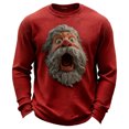 thumbnail image 2 of Christmas Shirts for Men Long Sleeve Casual Crewneck Funny Santa Claus Graphic Waffle Shirt Xmas Holiday Shirt, 2 of 4