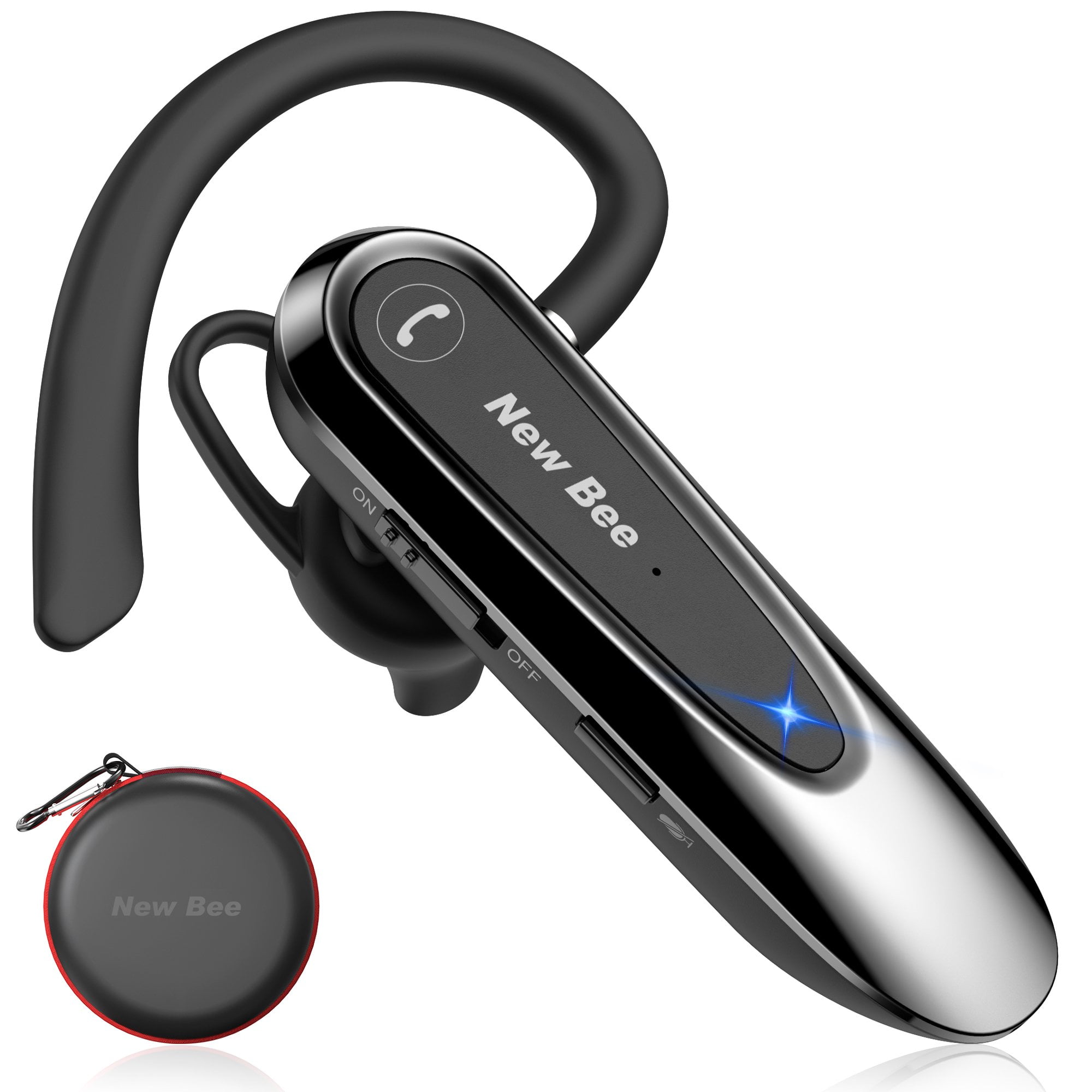 New Bee Enc Cancelling Headset Wireless Earpiece for Drivring/Business/Office - Walmart.com