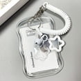 thumbnail image 2 of Visland ID Badge Holder with Keychain And Spring Rope Silicone Card Sleeve with Clear Window Photo Card Protective Case with Bell Decor for Office Hospital School, 2 of 8