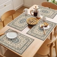 thumbnail image 5 of Vintage Floral Pattern Placemats Set of 2, Traditional Flower Bohemian Style Non-Slip Place Mats Washable Table Mats for Kitchen Dining Table Decorations Indoor/Outdoor, 5 of 9