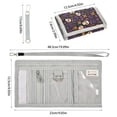 thumbnail image 3 of JIALIOU Nylon Trifold Card Wallet with ID Window Zipper Pocket for Men Women Teen Skulls Crosses Plants, 3 of 7