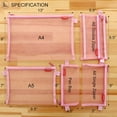 thumbnail image 2 of WuPing 5 Pcs Pink Mesh Zipper Pouches, Lightweight Nylon File Folders File Organizer Bags (A4 A5 A6), 2 of 6