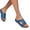 Blue, variant on huanledash Sandals Open Toe Thick Sole Women Loose Soft Sole Slippers for Beach