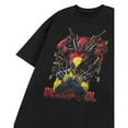 thumbnail image 3 of Deadpool & Wolverine Mens Knives Short-Sleeved T-Shirt, 3 of 3