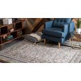 thumbnail image 2 of Unique Loom Kashan Traditional Floral Area Rug, 4 x 6 Feet, Gray/Ivory, 2 of 2