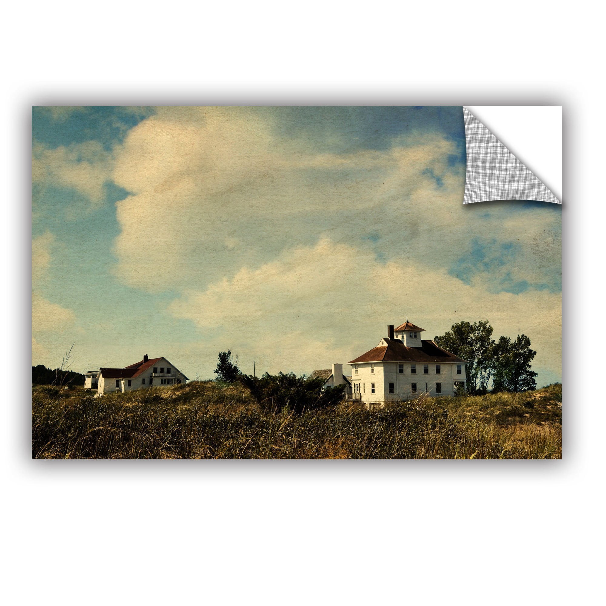 ArtWall Kevin Calkins "Lifesaving Station with Big Sky" ArtAppealz Removable Wall Art