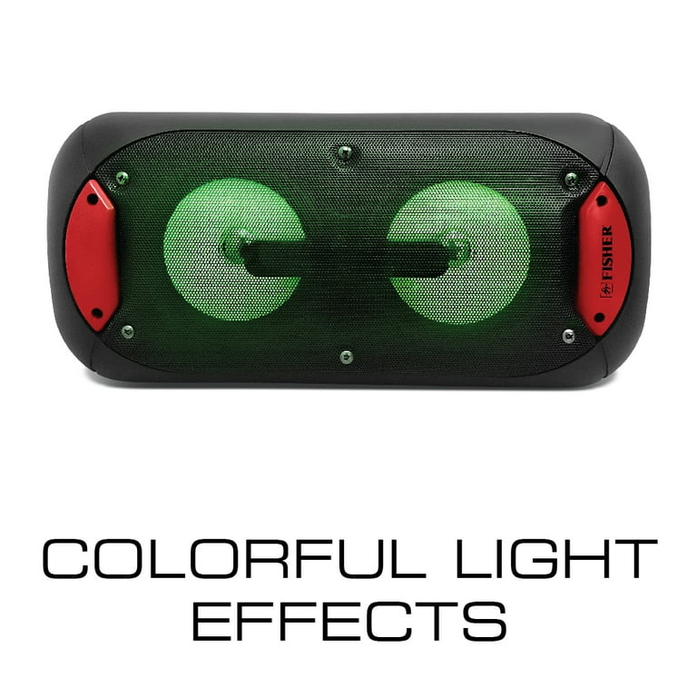 Fisher Portable Bluetooth Speakers with LED Lighting Black