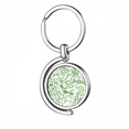 thumbnail image 1 of La estructura del Microscopio biológico de las células verdes Rotating keychain Metal Keyring Holder, 1 of 2
