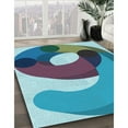 thumbnail image 2 of Ahgly Company Indoor Rectangle Patterned Blue Jay Blue Area Rugs, 5' x 8', 2 of 6