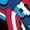 ROYAL BLUE, variant on Captain America - Stars And Stripes - Men's Long Sleeve Graphic T-Shirt