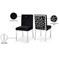 thumbnail image 5 of Maklaine Contemporary 20"H Velvet Dining Chair in Black (Set of 2), 5 of 8