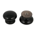 thumbnail image 3 of Unique Bargains Furniture Drawer Wooden Round Pull Knob Black 34mm Diameter 15Pcs, 3 of 5