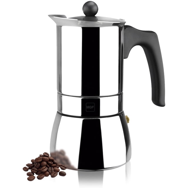 CAFETERA ITALIANA MAGEFESA GENOVA 6 TAZAS ACERO INOXIDABLE