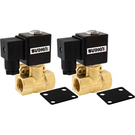 Vixen Air 1/2" NPT Air Ride Suspension High Flow Normally Closed Electric Air Valve (Solenoid) 250 PSI One Corner VXF4012-2