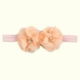 thumbnail image 2 of Odeerbi Baby Girls Elastics Hair Bows Headband Toddler Cute Bowknot Flower Headdress Solid Color Hair Accessories Beige, 2 of 4