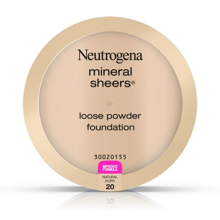Medium Tan Mineral Foundation - Neutrogena Mineral Sheers Loose Powder Foundation 20, Natural Ivory 20,.19 Oz.