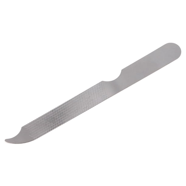 Parts Express Lima de uñas de metal de acero inoxidable, limas de uñas de doble cara, limas de uñas de los pies, limas de metal, uñas de los pies, arte, nueva herramienta de pedicura para limas de man