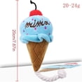 thumbnail image 2 of Puppy Squeaky Plush Dog Chew Toy Blue Ice Cream Shape Interactive Pet Dental Toy Soft Boredom Relief Play Toy for Small Medium Dogs Puppies, 2 of 9