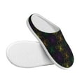 thumbnail image 3 of Lsque Mardi Gras Carnival Pattern Womens Comfort Cotton on Scuff With Memory Foam and Anti-skid Sole Slipper-35/36, 3 of 7