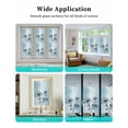 thumbnail image 6 of Window Privacy Film Blue Flower Stained Glass Window Film Decorative Sun Block Window Cover Retro Gradient Texture Painting Plant Leaf Window Clings Static Adhesive Sticker for Bathroom 23.6"x59", 6 of 7