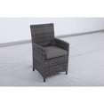 thumbnail image 2 of Bora Bora Two-Tone Wicker Rattan Dining Chair in Charcoal Cushion (Set of 2), 2 of 2