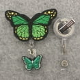 thumbnail image 4 of Creative Butterfly 360掳 Rotate Retractable Card Holder Badge Reel Nurse Exhibition Enfermera Girl And Boy Name Card Red, 4 of 5