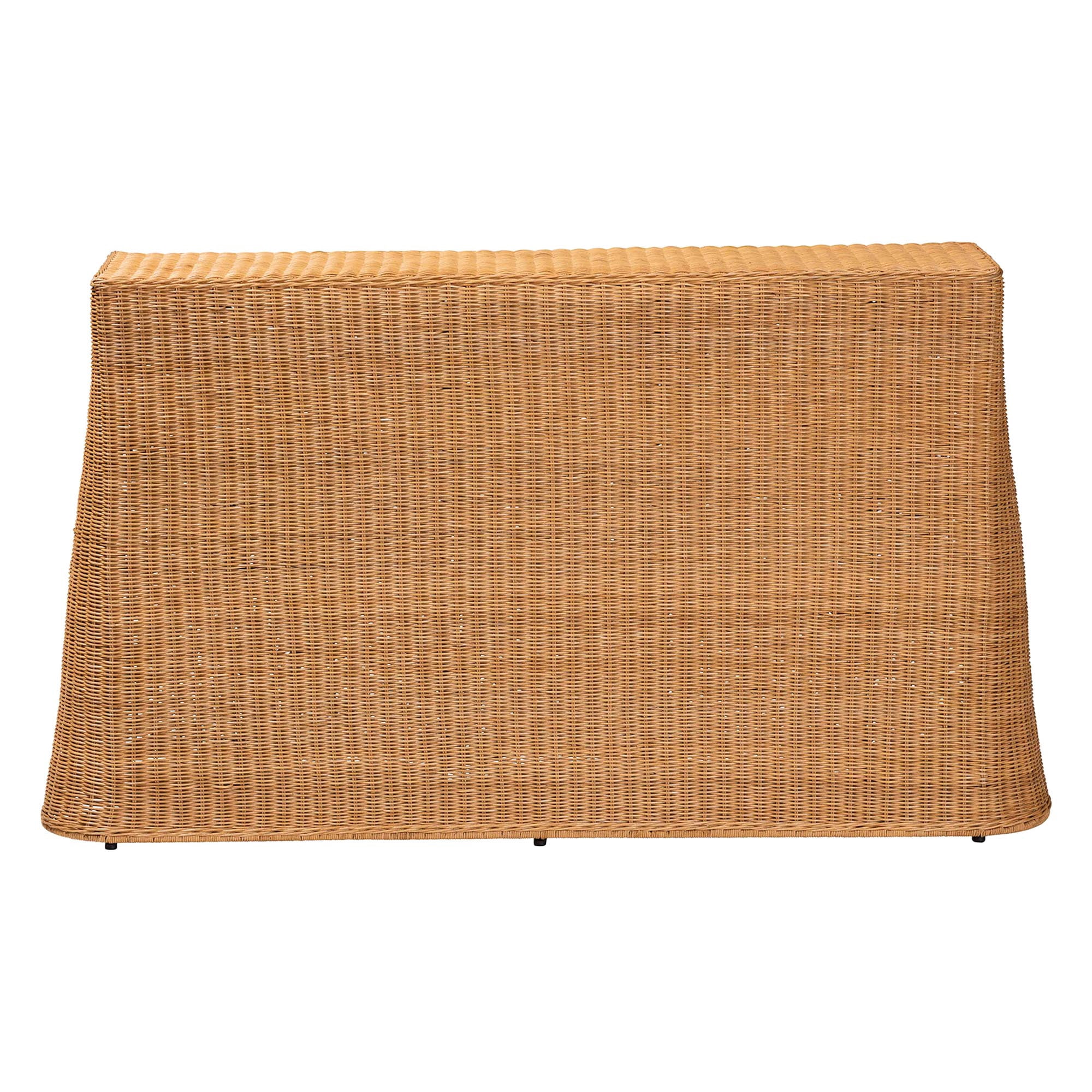 bali & pari Palm Boho Console Table, Natural Rattan, Honey