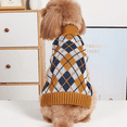 thumbnail image 6 of Thanksgiving Dog Sweater Apparel Turkey Plaid Knit Mid-High Neck Pet Clothes Dog Cat Apparel Knit (XL), 6 of 6