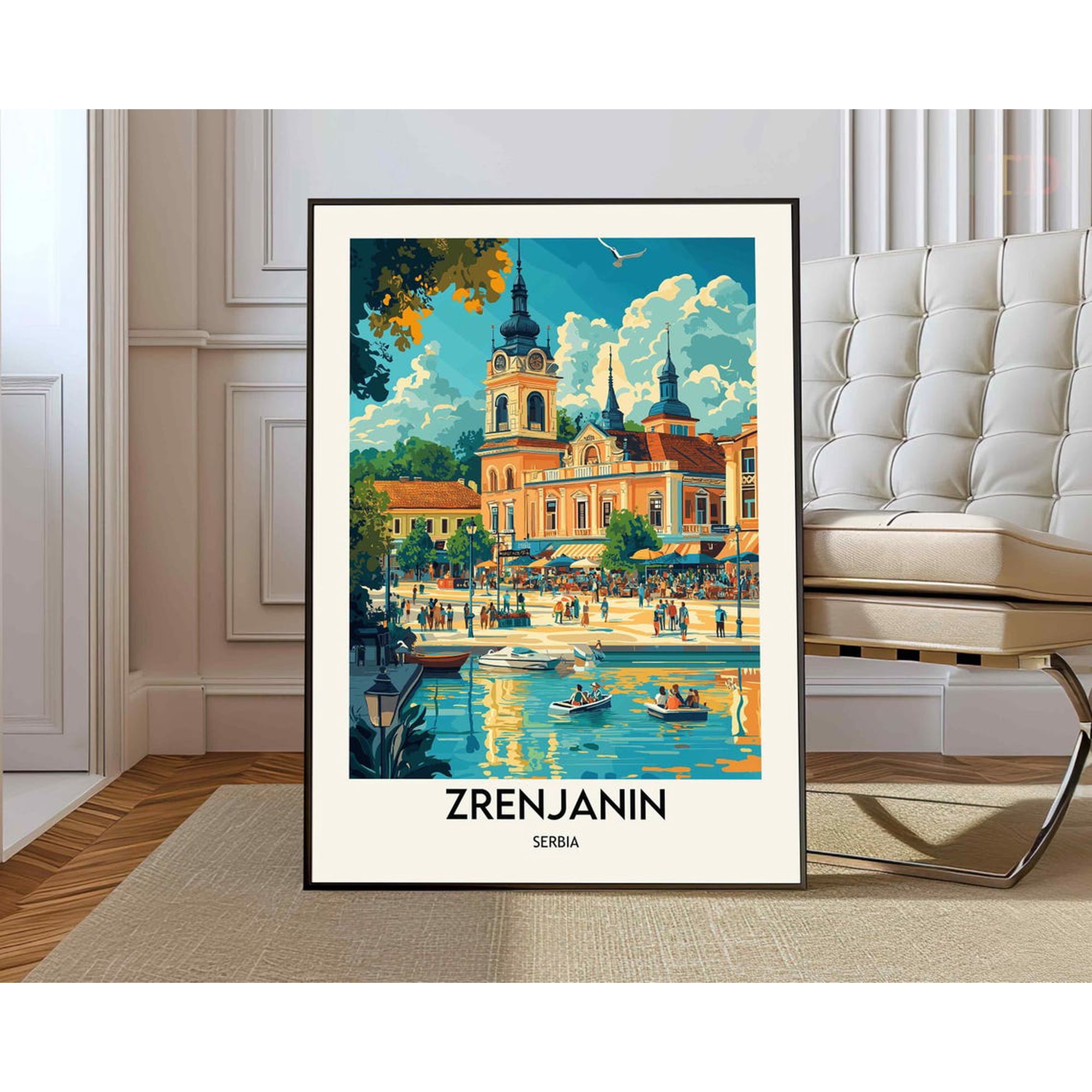 Zrenjanin Serbia Poster, Vojvodina City Travel Wall Art